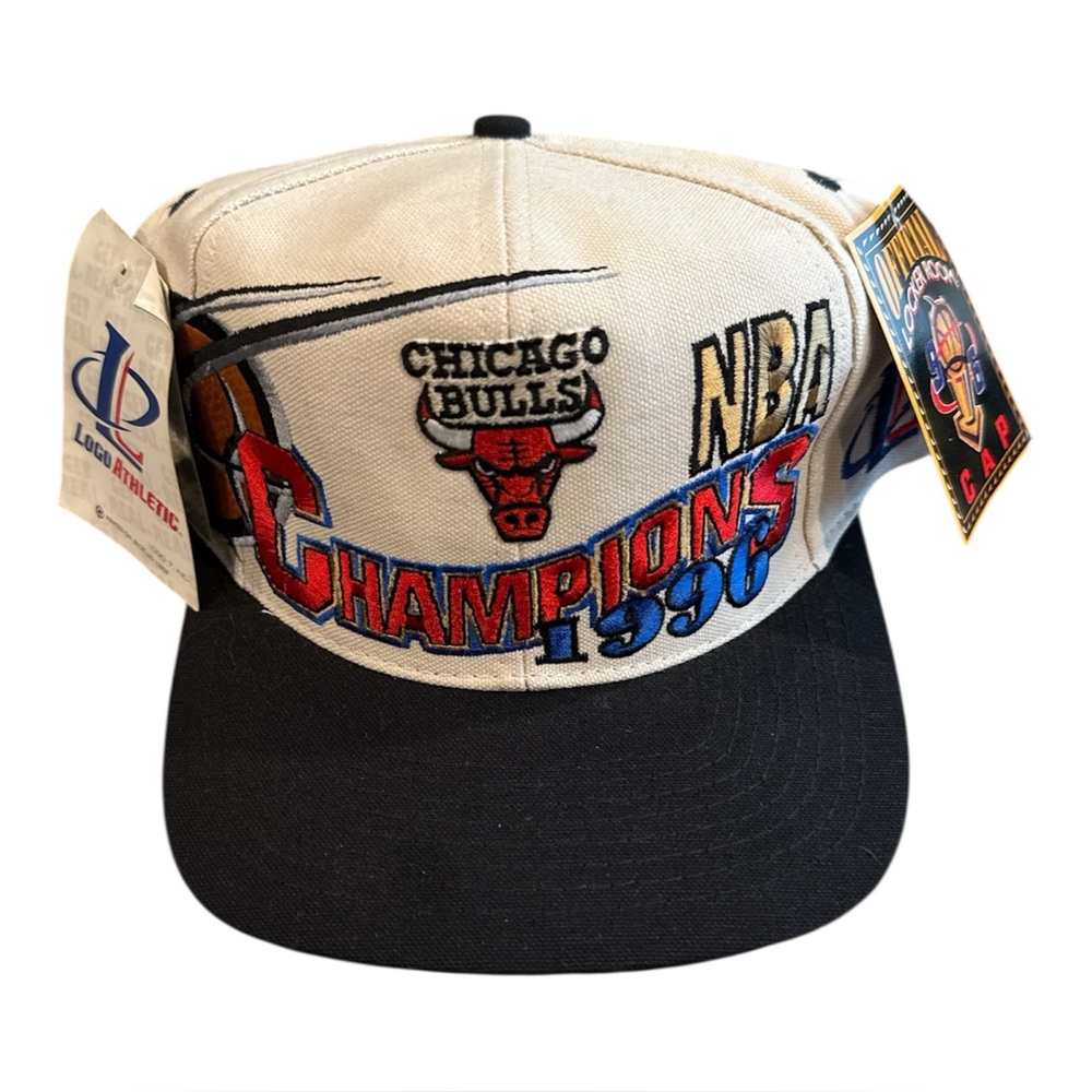 NEW Vintage Logo Athletic Chicago Bulls 1996 NBA Championship Snapback Hat